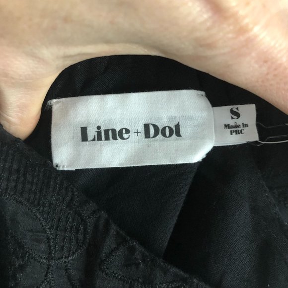 Line + Dot NWT Women's Small Black Floral Lace One Shoulder Asymmetrical Top - Picture 6 of 8